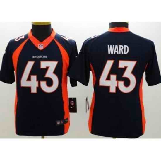 Youth Nike Denver Broncos #43 T.J. Ward Blue Alternate Stitched NFL Jersey